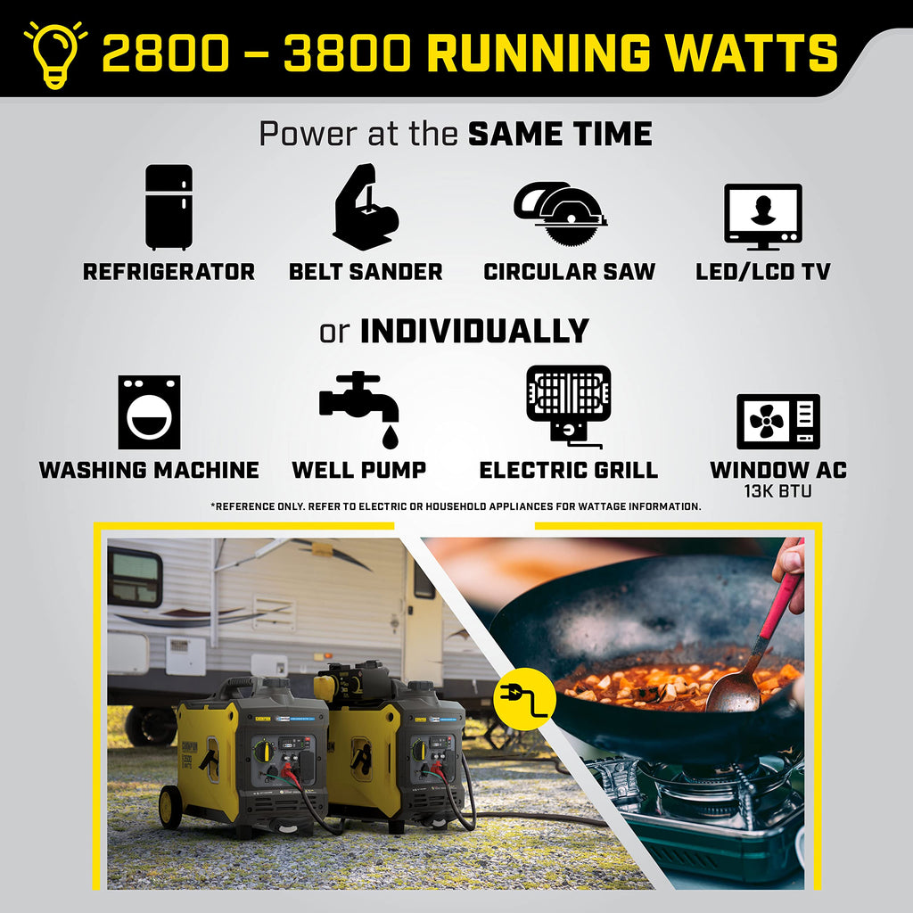 Champion Power Equipment 2500-Watt Dual Fuel Ultralight Portable Inverter Generator with Quiet Technology and CO Shield