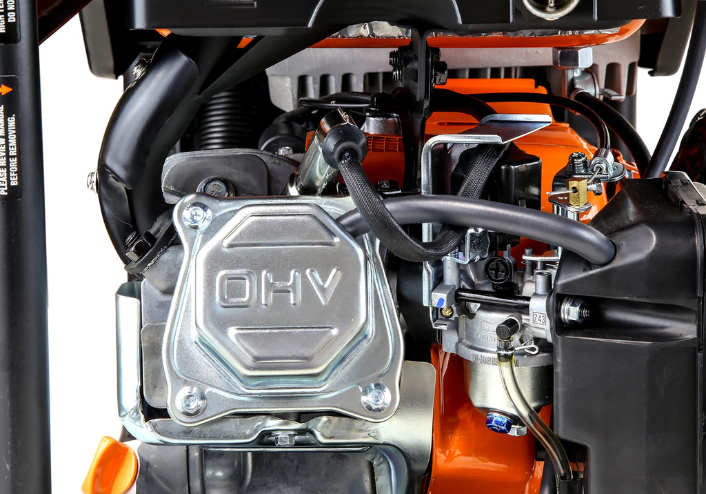 WEN GN400i RV-Ready 4000-Watt Open Frame Inverter Generator, CARB Compliant, Black/orange