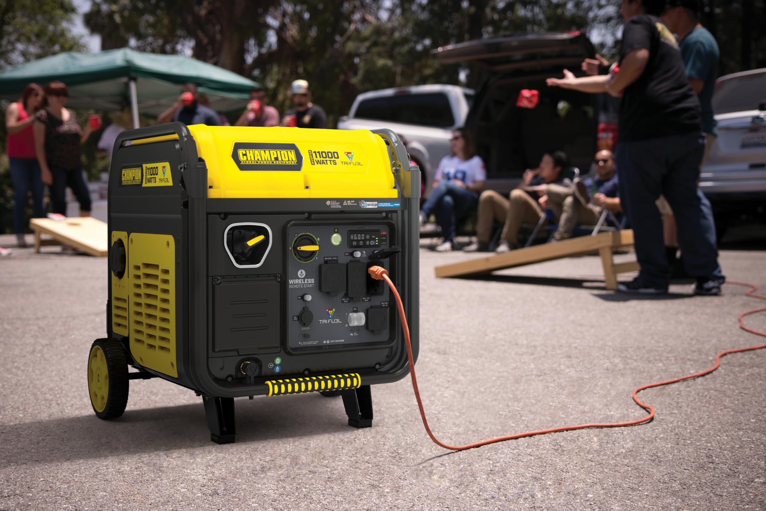 Champion Power Equipment 11,000-Watt Wireless Remote Start Tri Fuel Home Backup Portable Inverter Generator with Quiet Technology and Free 3-Year Warranty