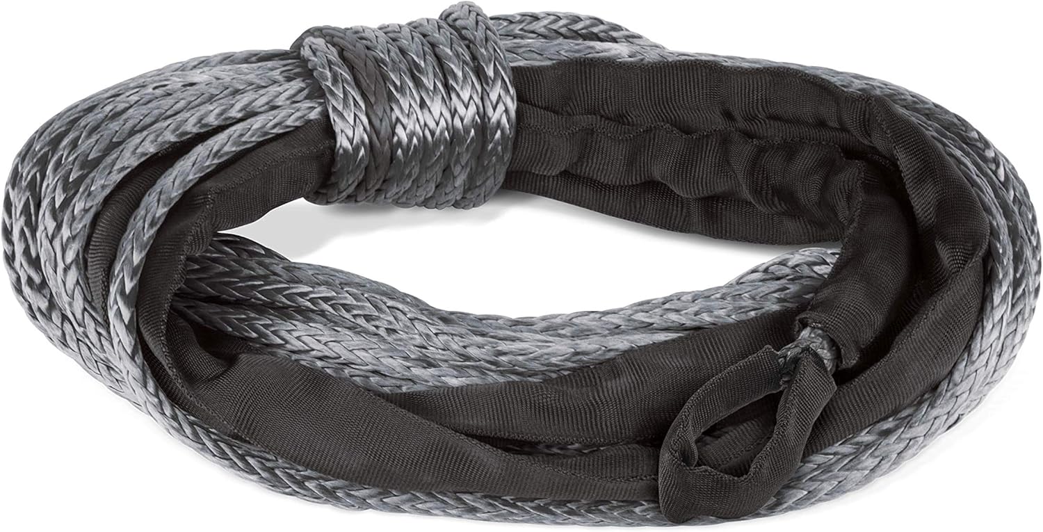 Champion 85-Foot Gray Dyneema® Synthetic Winch Rope for 8000-12,000-lb. Truck/SUV Winches