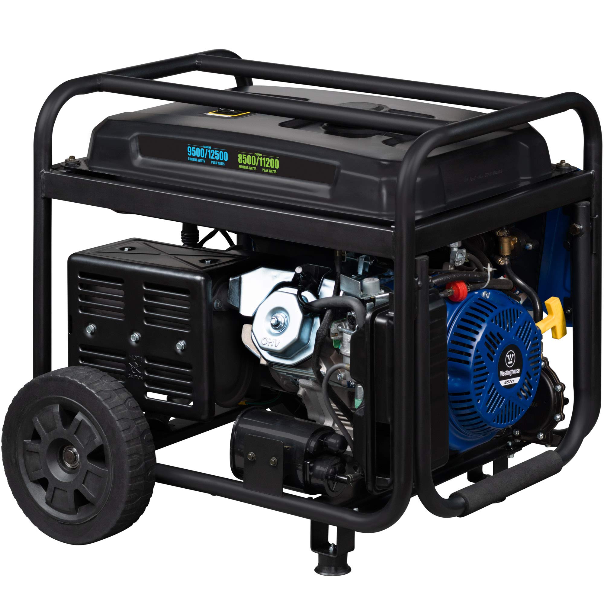 Westinghouse Outdoor Power Equipment 12500 Peak Watt Home Backup Portable Generator, Remote Electric Start with Auto Choke, Transfer Switch Ready 30A & 50A Outlets, Gas Powered