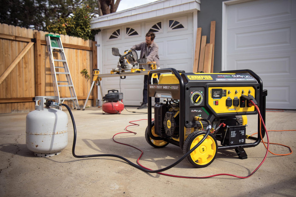 Champion Power Equipment 9375-Watt Dual Fuel Portable Generator with Electric Start and Free 3-Year Warranty