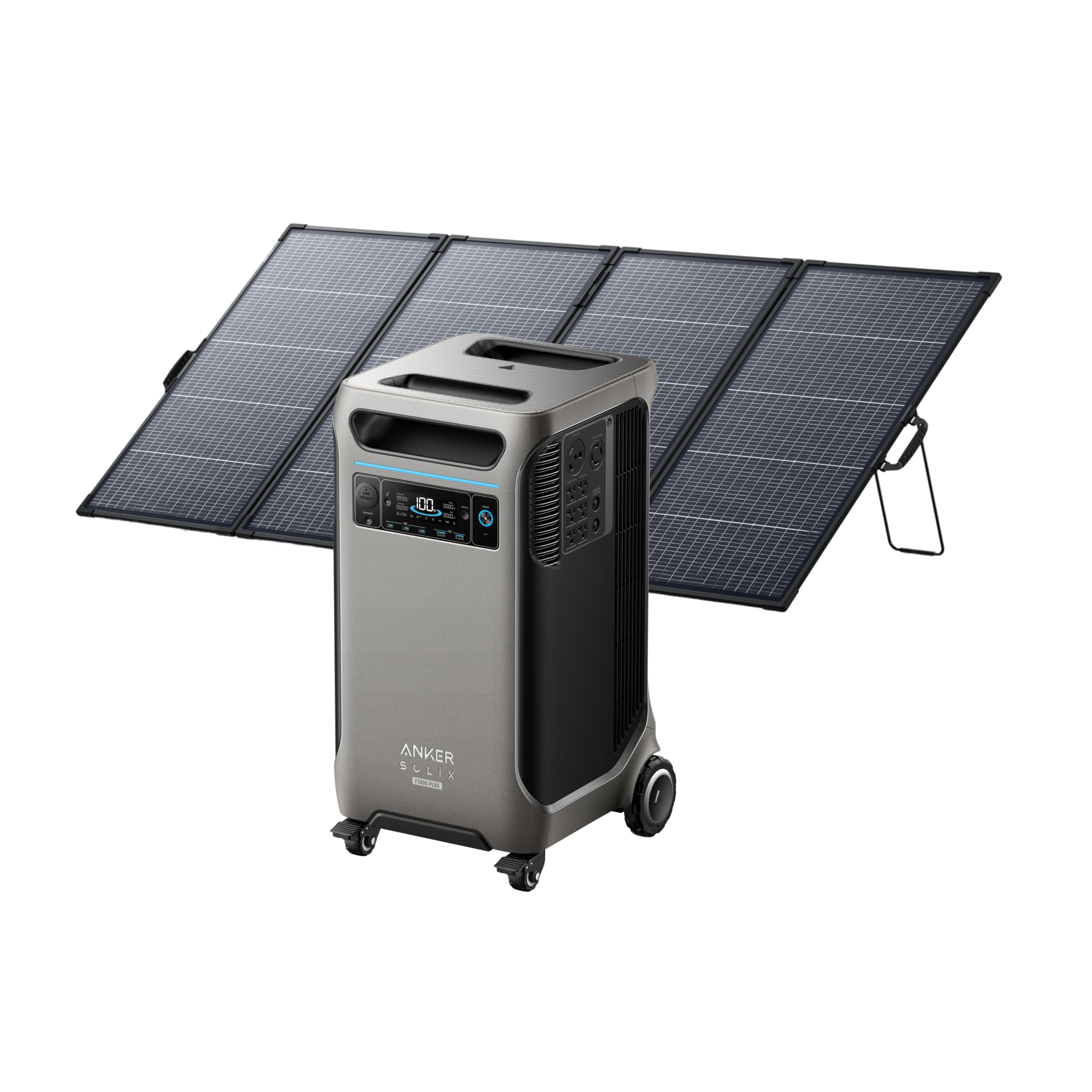 Anker SOLIX F3800 Plus Portable Power Station (2025 NEW), 3,840Wh, 3,200W Solar Input, Generators for Home Use, Expandable to 53kWh, Works with Generator, For Power Outages, RVs, and Emergencies