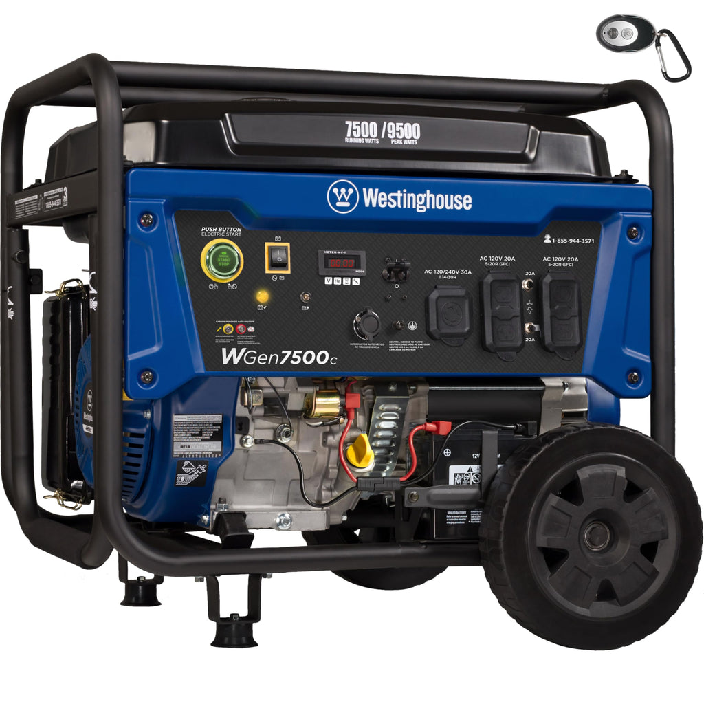 Westinghouse 9500 Peak Watt Dual Fuel Home Backup Portable Generator, Remote Electric Start, Transfer Switch Ready, Gas & Propane Powered