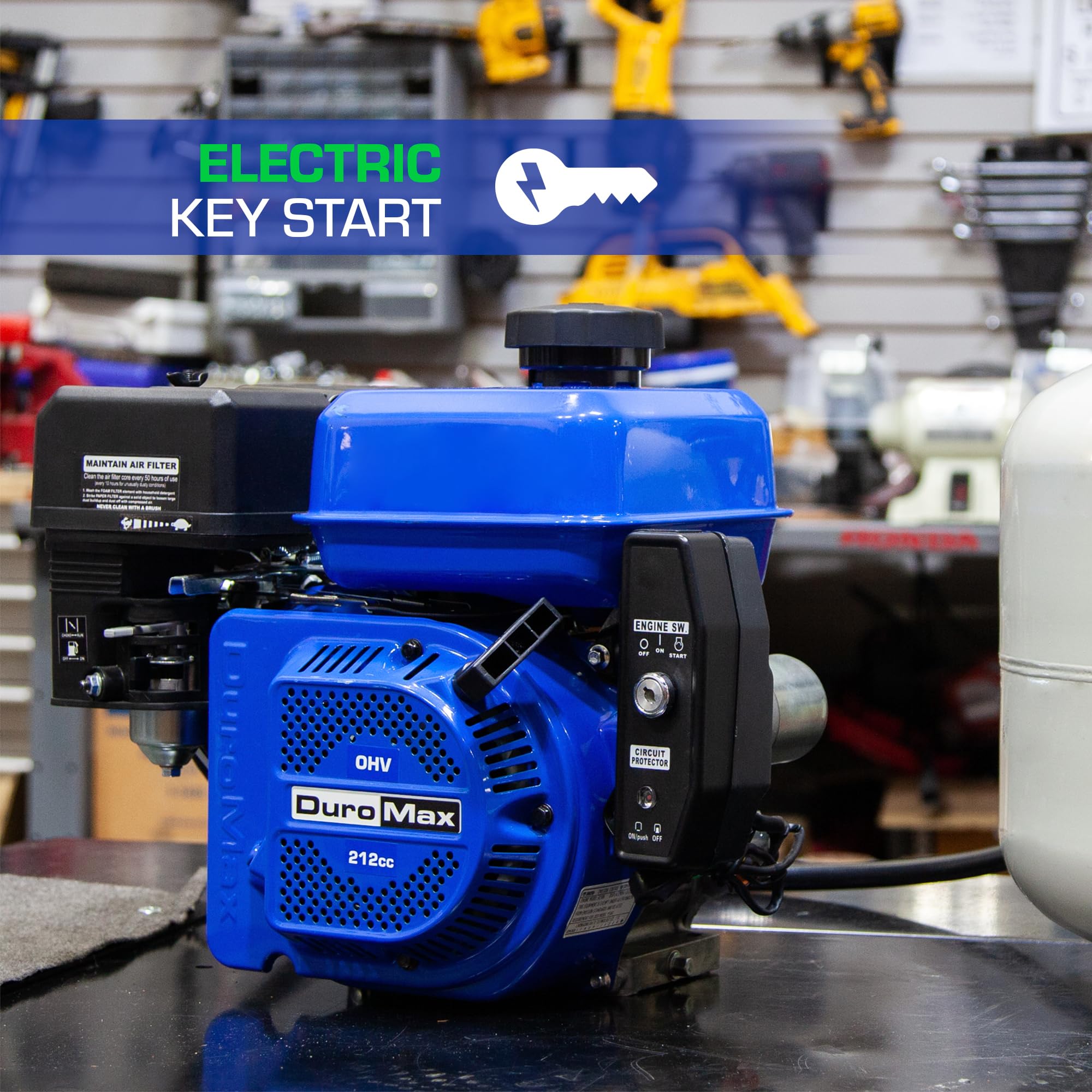 DuroMax XP18HPE 440cc Recoil/Electric Start Gas Powered, 50 State Approved, Multi-Use Engine