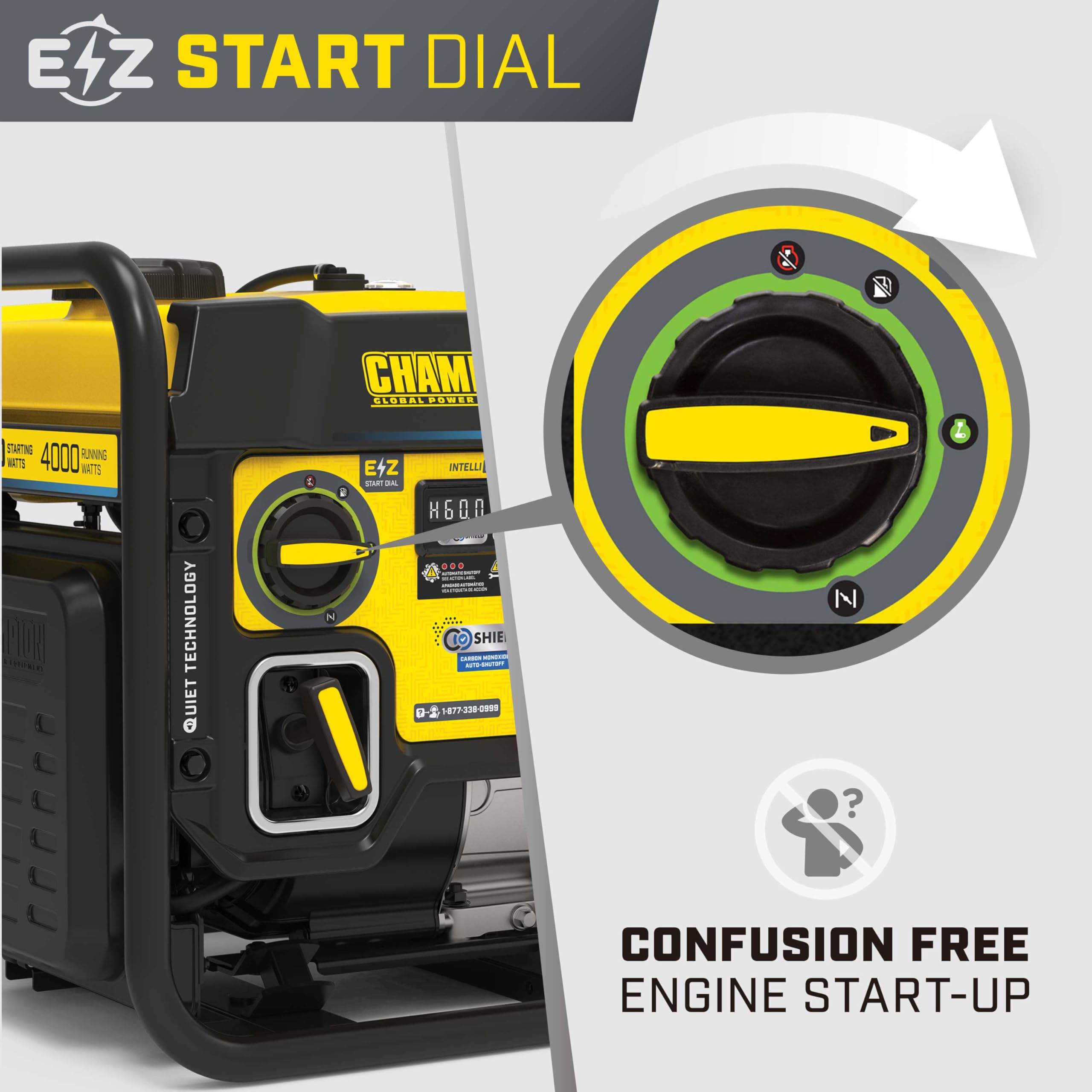 Champion Power Equipment 5500-Watt RV Ready Portable Open Frame Inverter Generator with Quiet Technology and Free 3-Year Warranty, CARB Compliant