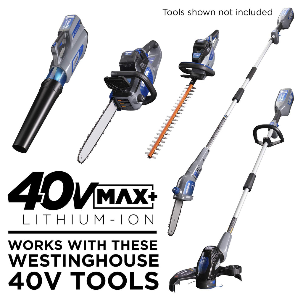 40V Pole Saw & Brushless Chainsaw with 2.0 Ah Battery & Charger