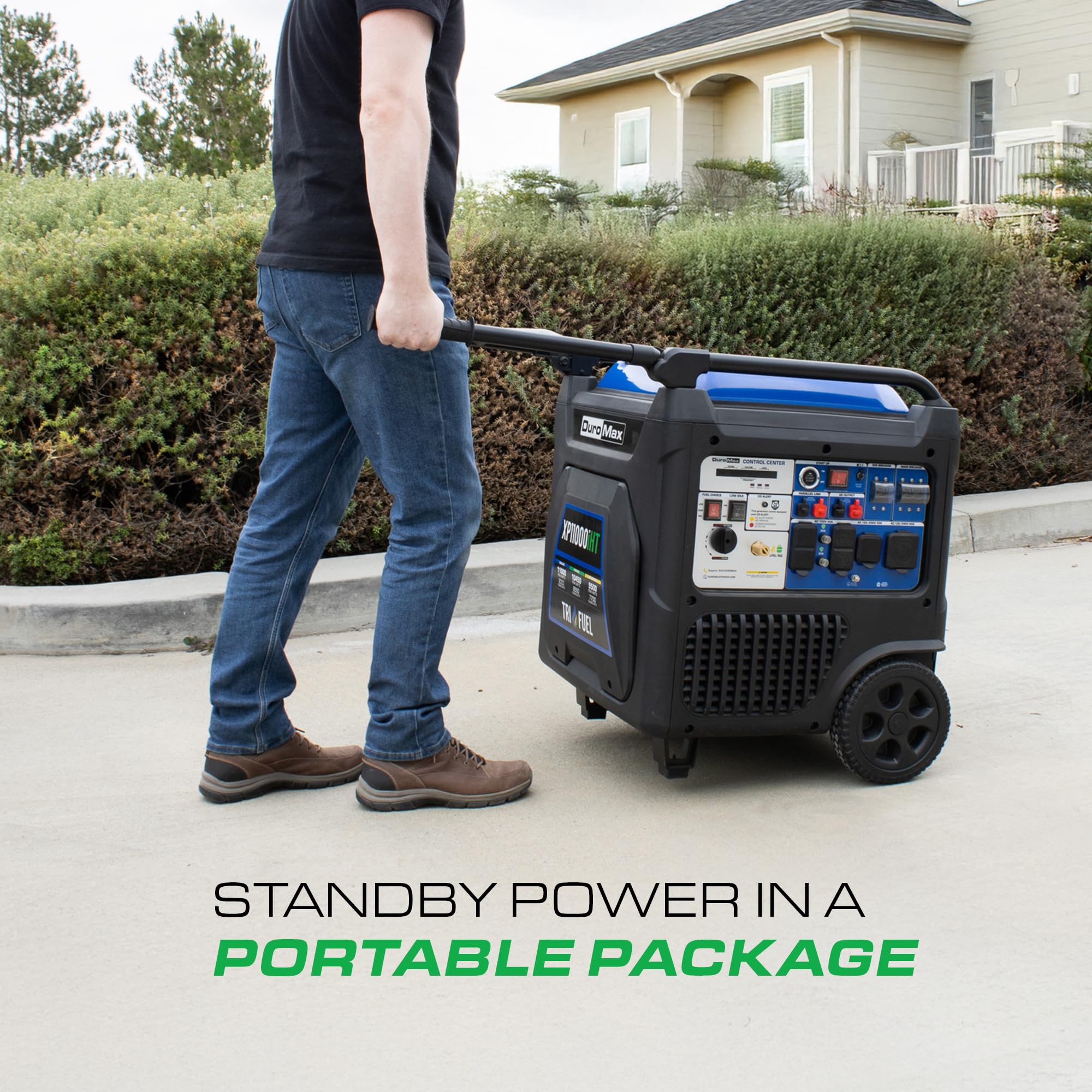 DuroMax XP16000iH 16,000-Watt Dual Fuel Portable Digital Inverter Generator - Gas & Propane, Remote Electric Start, Whole Home Power Backup, Transfer Switch Ready, RV & Emergency Ready