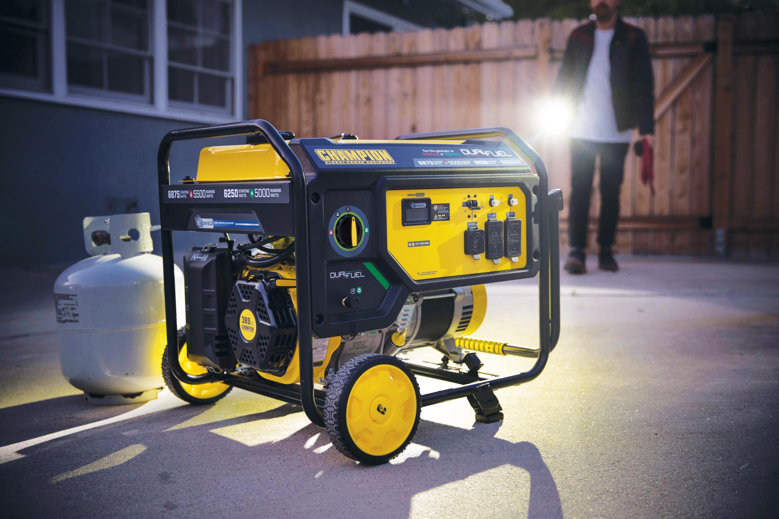 Champion Power Equipment 6875-Watt Dual Fuel Portable Generator with Free 3-Year Warranty