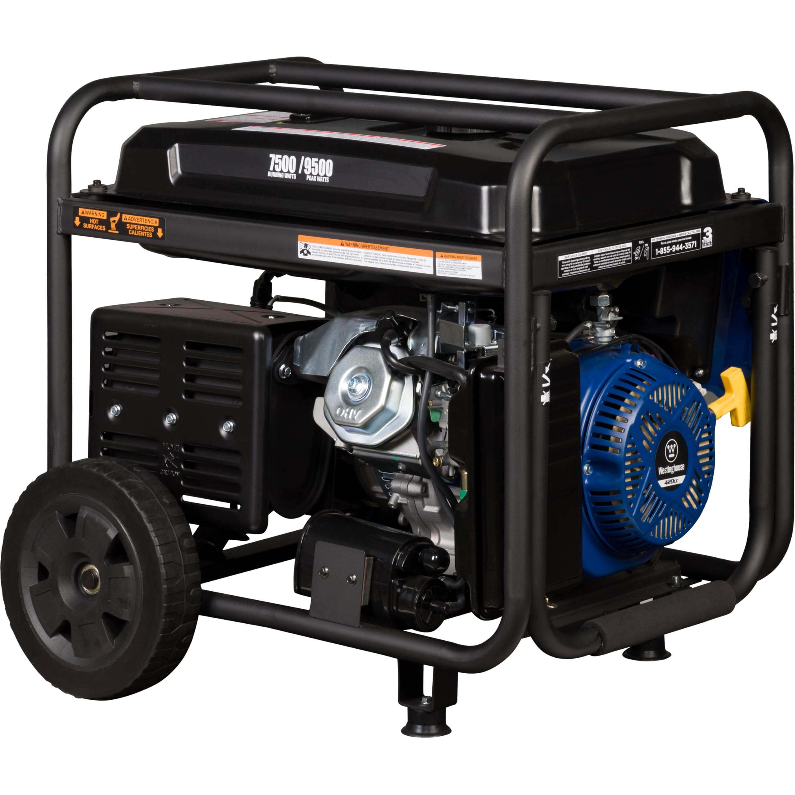 Westinghouse 9500 Peak Watt Dual Fuel Home Backup Portable Generator, Remote Electric Start, Transfer Switch Ready, Gas & Propane Powered