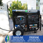 DuroMax XP5500EH 5,500-Watt Dual Fuel Portable Generator - Gas & Propane, Electric Start, RV & Emergency Ready