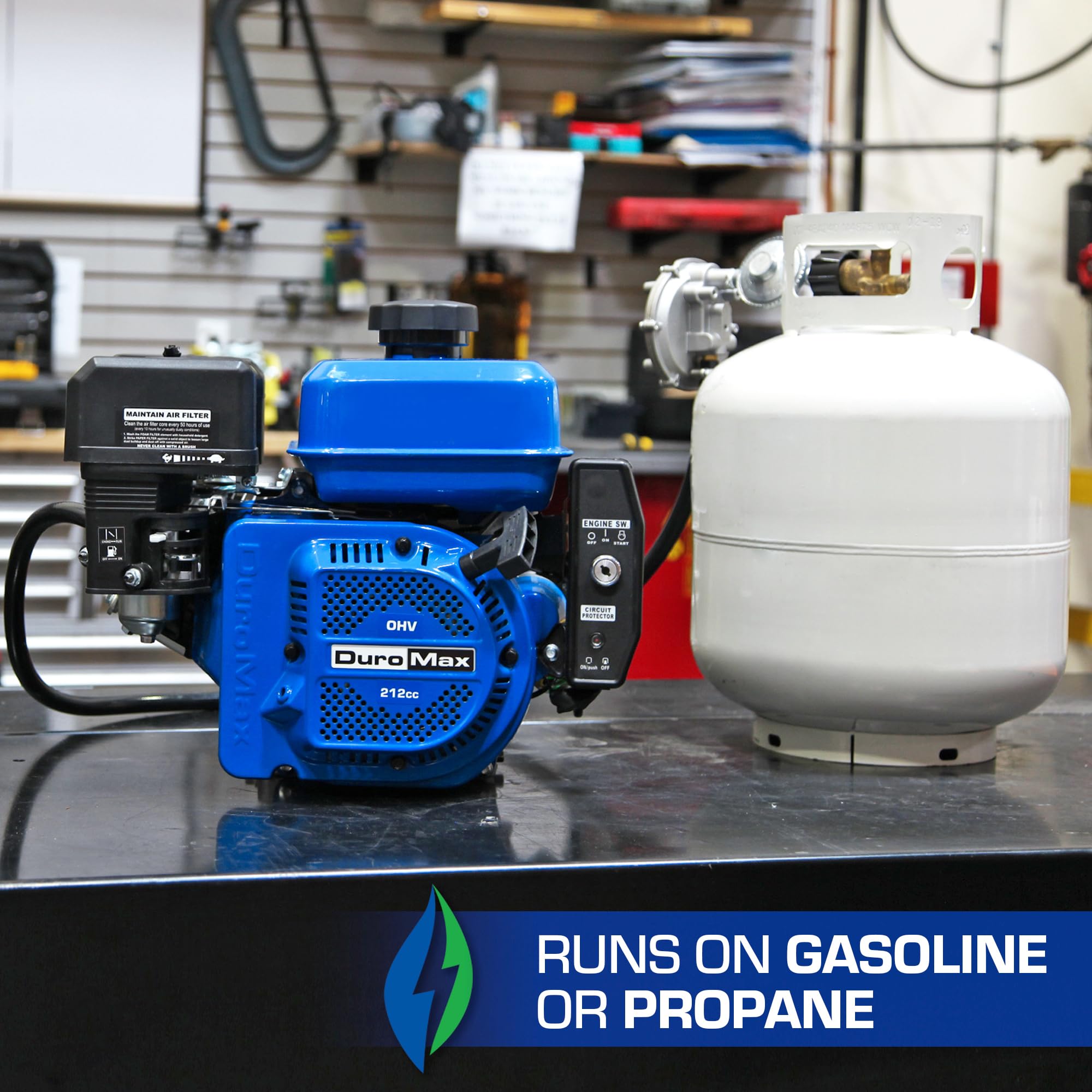 DuroMax XP18HPE 440cc Recoil/Electric Start Gas Powered, 50 State Approved, Multi-Use Engine