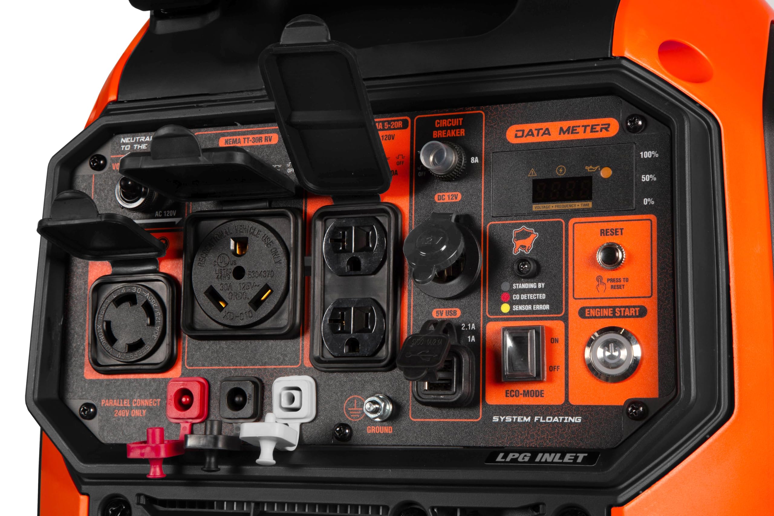 WEN DF451i Super Quiet 4500-Watt Electric Start Dual Fuel RV-Ready Portable Inverter Generator with Fuel Shut-Off