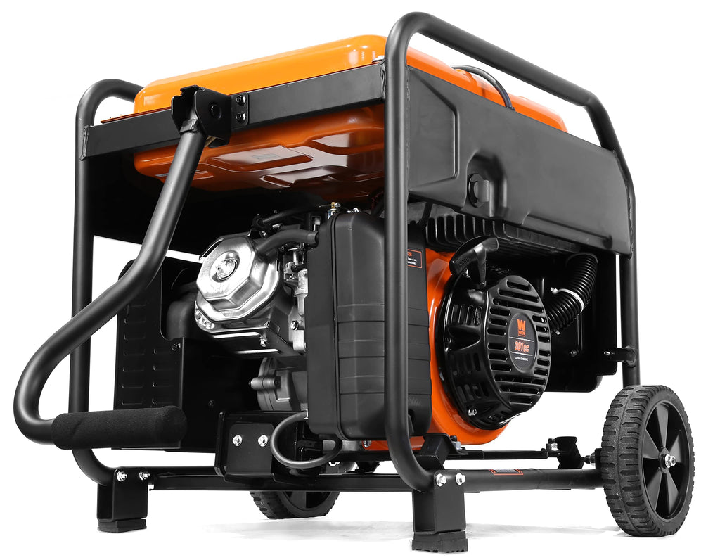 WEN GN400i RV-Ready 4000-Watt Open Frame Inverter Generator, CARB Compliant, Black/orange