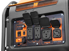 WEN GN400i RV-Ready 4000-Watt Open Frame Inverter Generator, CARB Compliant, Black/orange