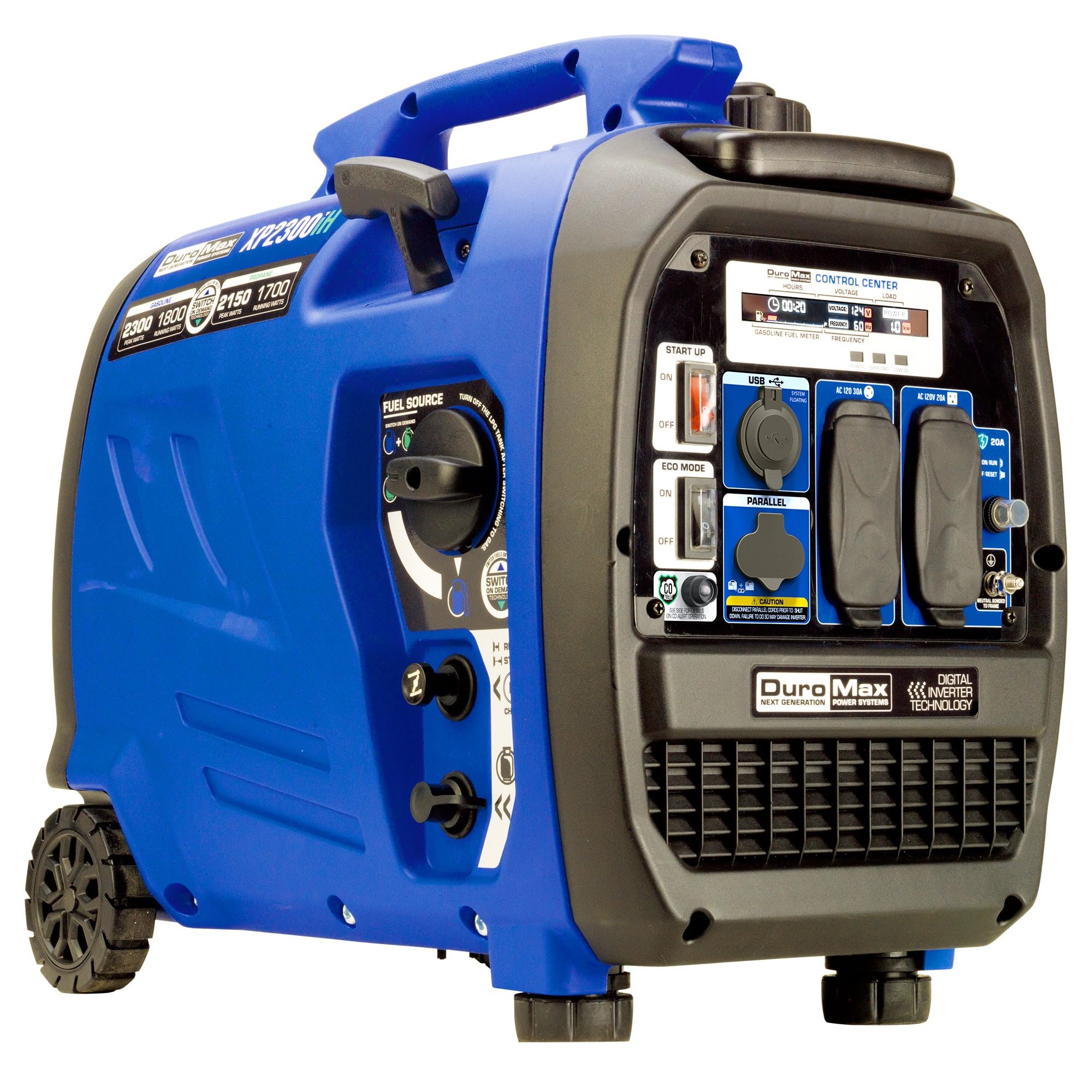 DuroMax XP4500iH 4,500-Watt Dual Fuel Portable Digital Inverter Generator - Gas & Propane, Remote Electric Start, RV & Emergency Ready