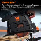 WEN Cordless 6.5-Inch Track Saw, Brushless with Variable Speed, Two 20V Max 4.0 Ah Batteries, and Charger (20691)