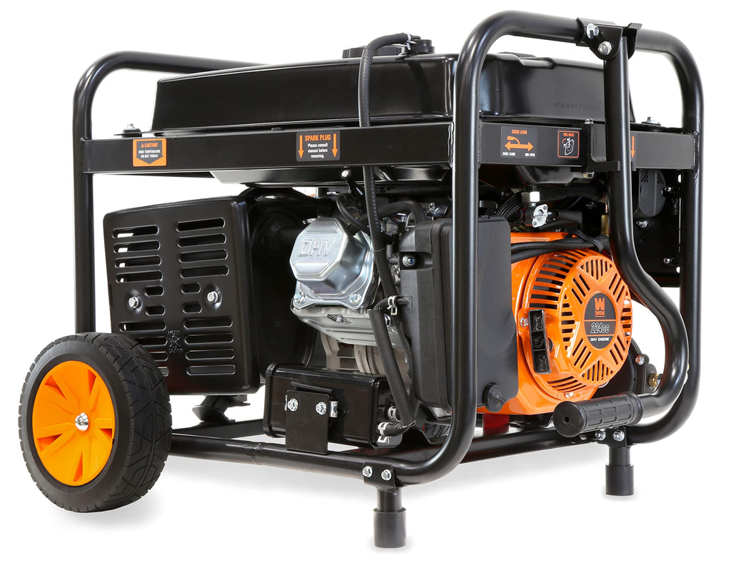 WEN 4,750-Watt 120V/240V Dual Fuel Portable Generator with Wheel Kit and Electric Start (DF475T)