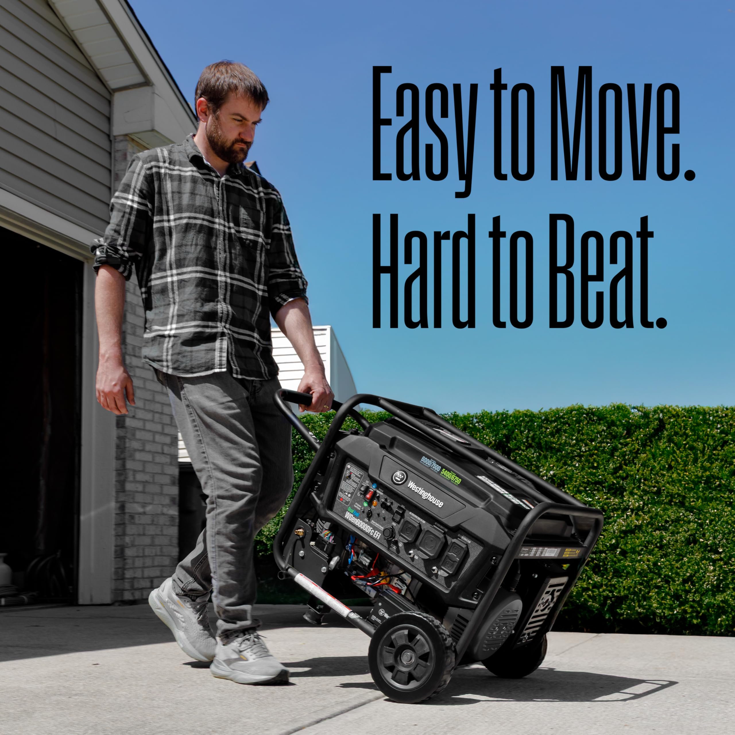 Westinghouse 9500 Peak Watt Dual Fuel Home Backup Portable Generator, Remote Electric Start, Transfer Switch Ready, Gas & Propane Powered