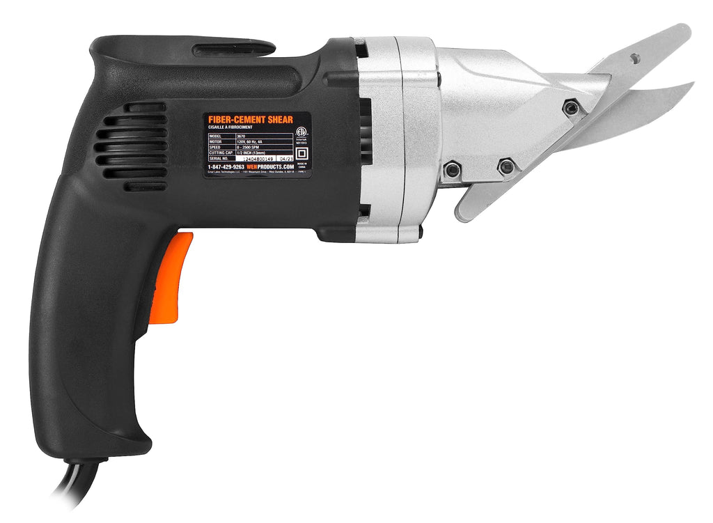 WEN Cordless Metal Shear, Variable Speed with 20V Max 2.0 Ah Lithium-Ion Battery and Charger (20314)