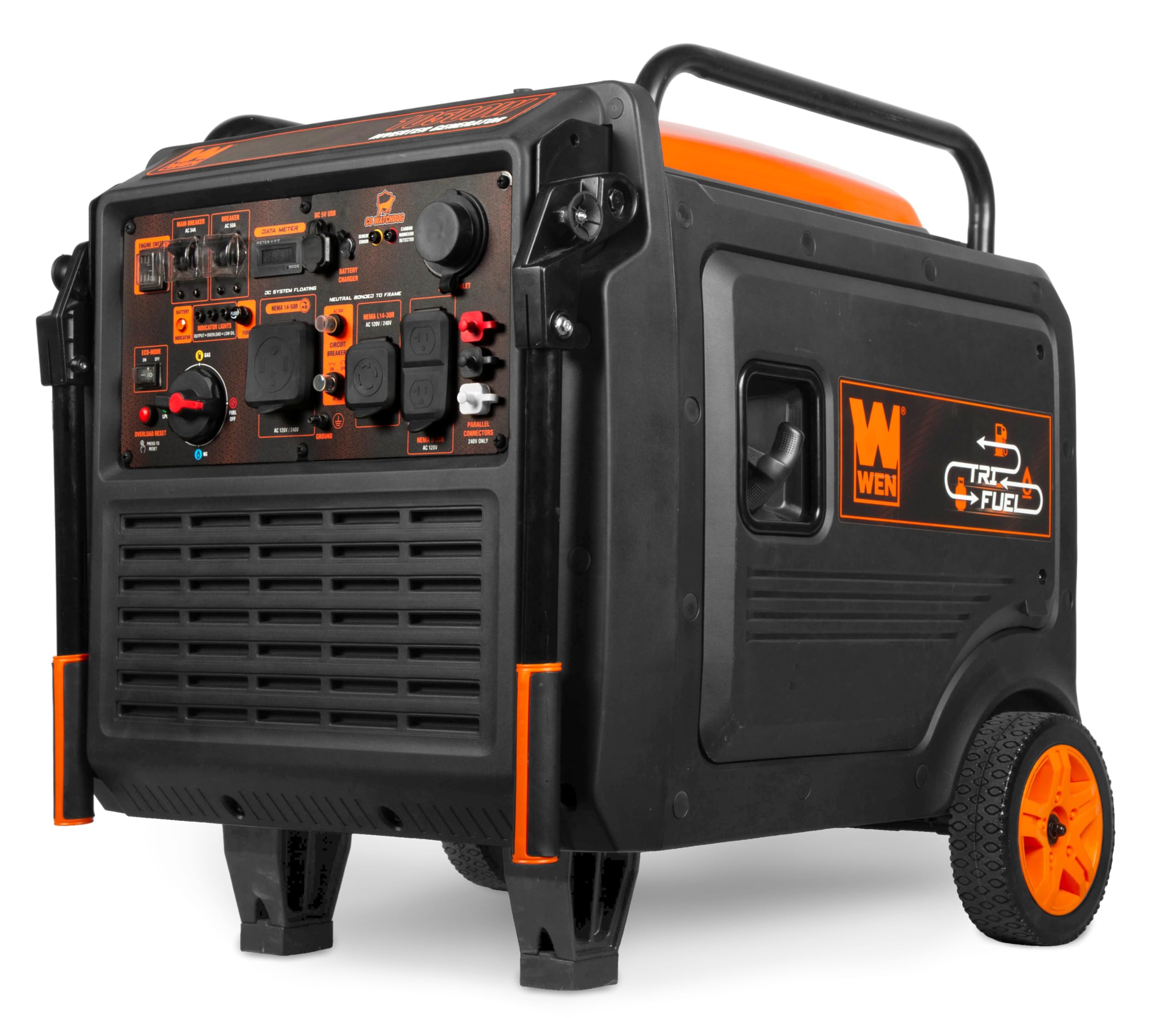 WEN 11,000-Watt 120V/240V Dual Fuel Portable Generator with Wheel Kit and Electric Start (DF1100T)