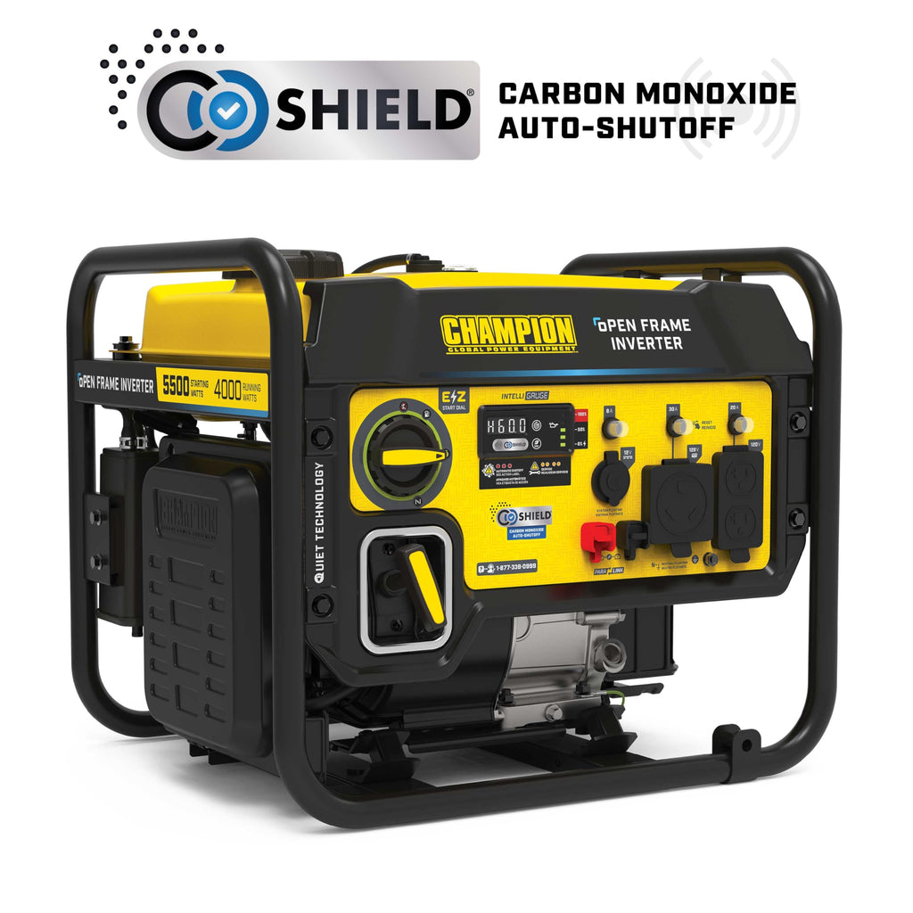 Champion Power Equipment 5500-Watt RV Ready Portable Open Frame Inverter Generator with Quiet Technology and Free 3-Year Warranty, CARB Compliant