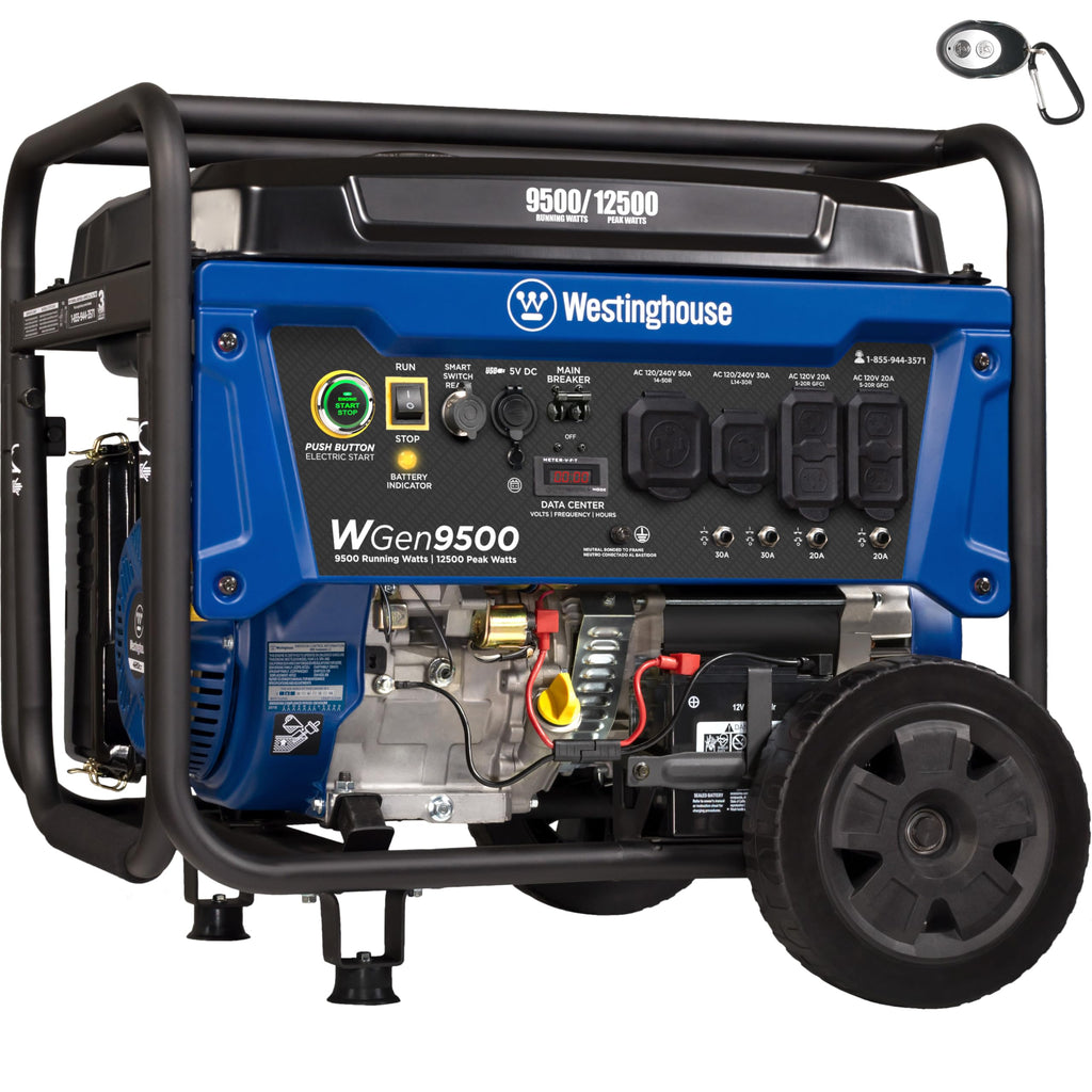 Westinghouse 12500 Watt Dual Fuel Home Backup Portable Generator, Remote Electric Start, Transfer Switch Ready, Gas and Propane Powered
