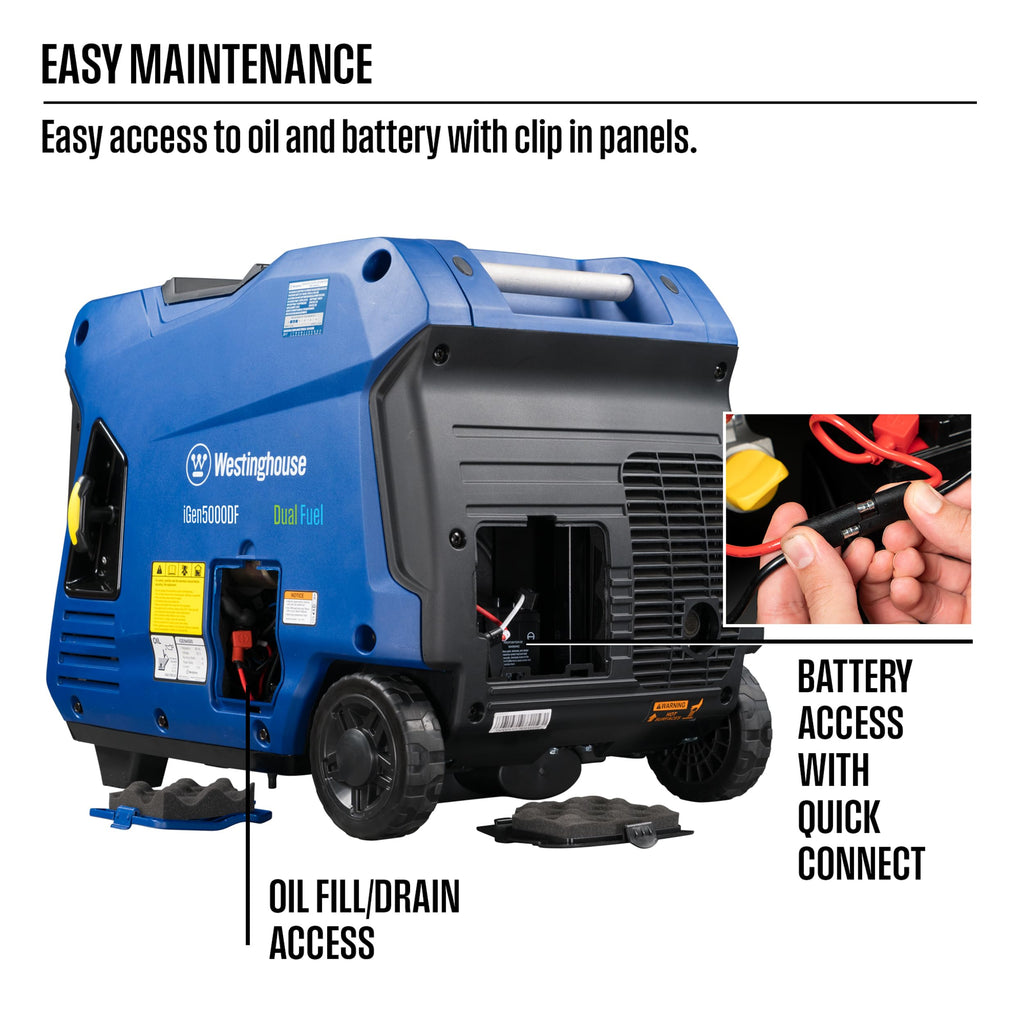 Westinghouse 5000 Peak Watt Super Quiet Portable Inverter Generator, Remote Electric Start with Auto Choke, Wheel & Handle Kit, RV Ready, Gas Powered, Parallel Capable