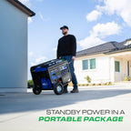 DuroMax XP12000HX 12,000-Watt Dual Fuel Portable Generator - Gas & Propane, Electric Start, Whole Home Power Backup, Transfer Switch Ready, RV & Emergency Ready