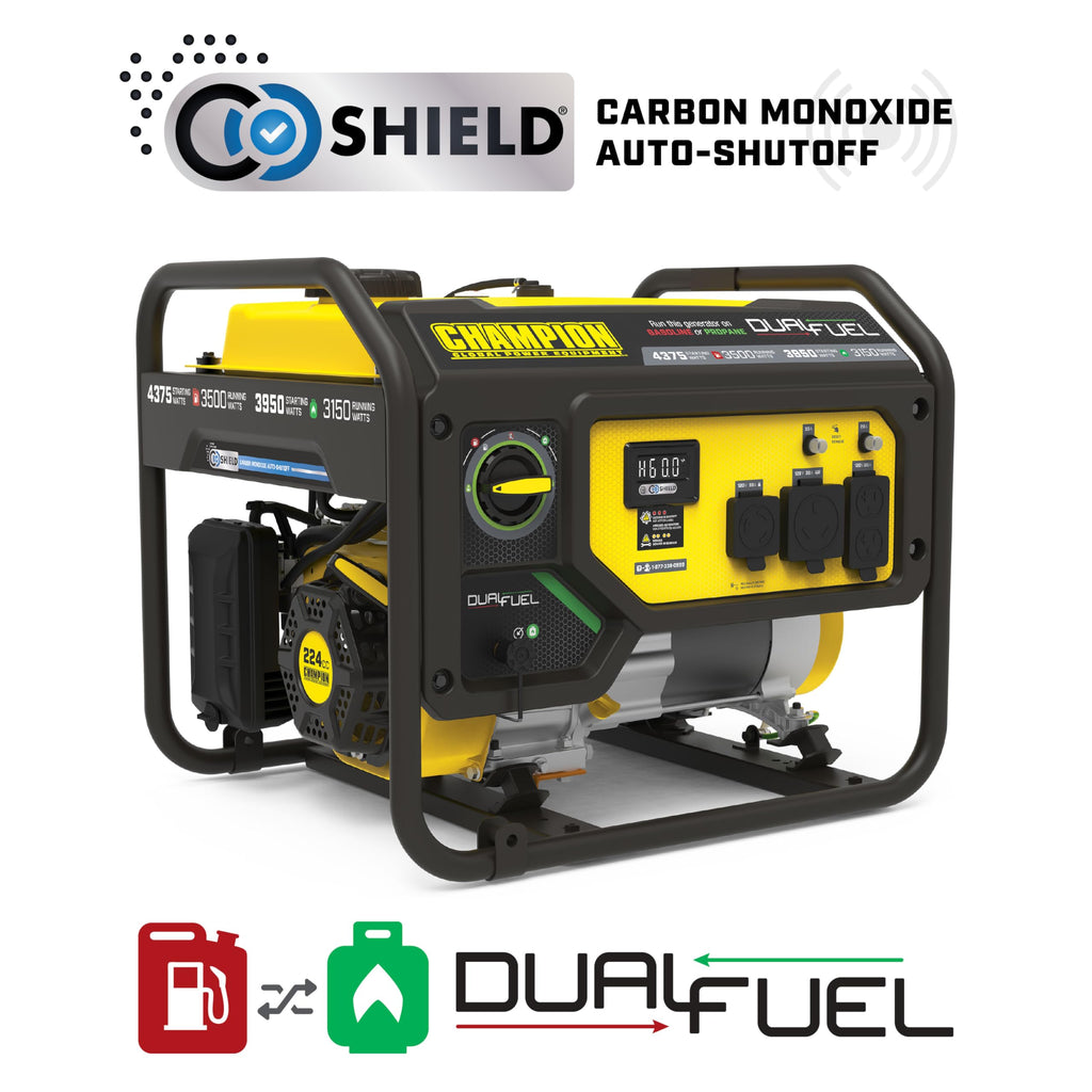 Champion Power Equipment 4375-Watt Dual Fuel RV Ready Portable Generator with Free 3-Year Warranty