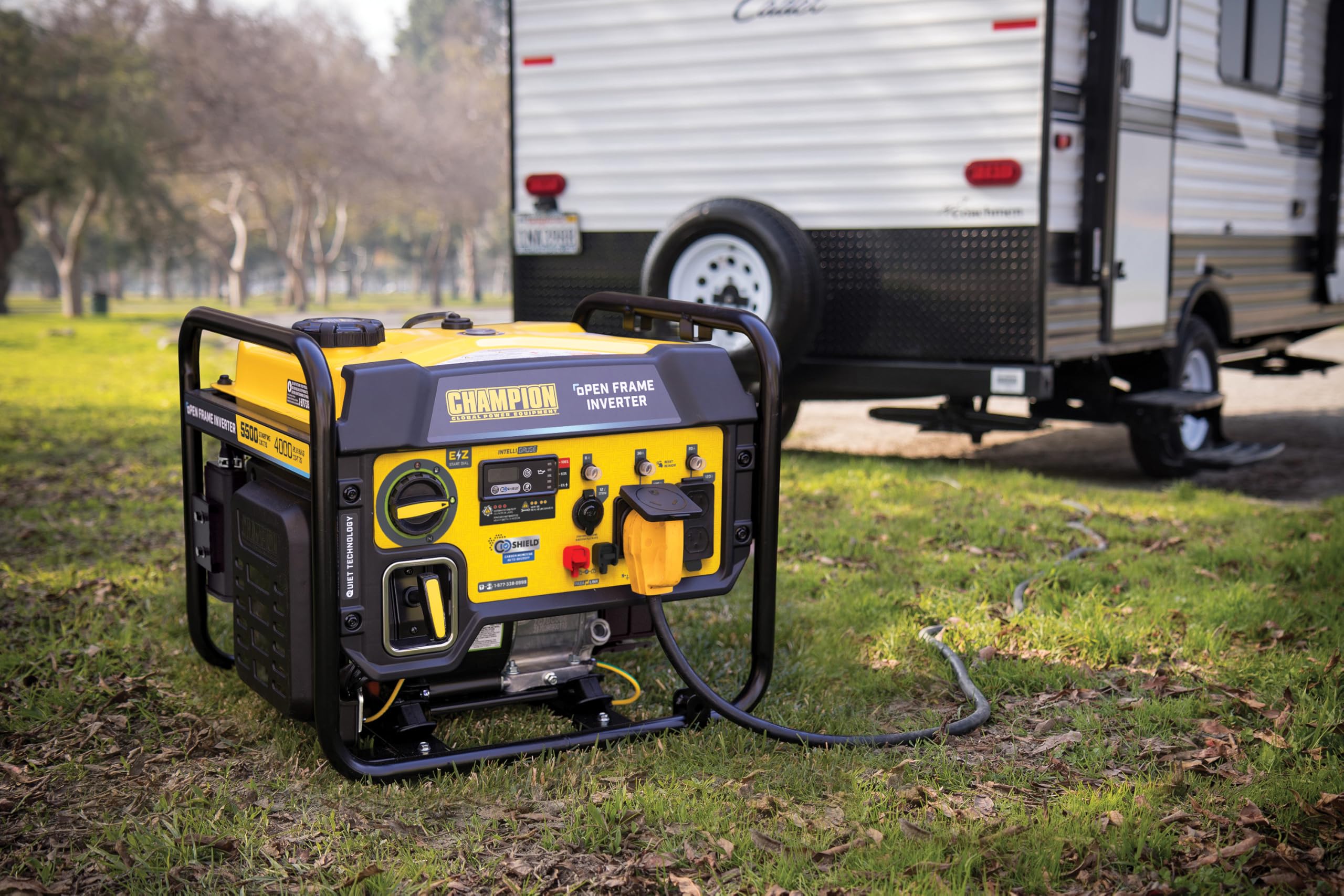 Champion Power Equipment 5500-Watt RV Ready Portable Open Frame Inverter Generator with Quiet Technology and Free 3-Year Warranty, CARB Compliant