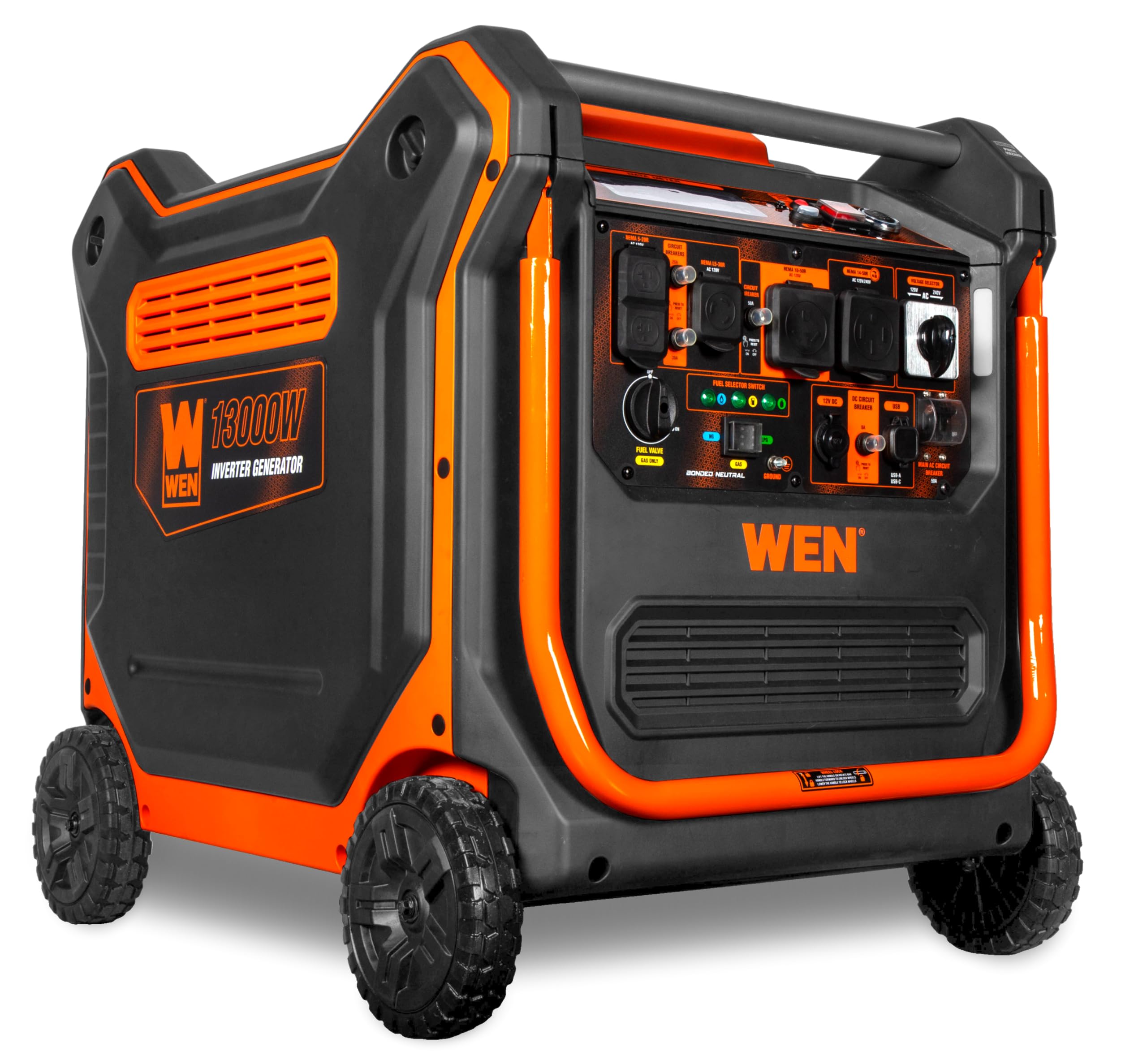 WEN 11,000-Watt 120V/240V Dual Fuel Portable Generator with Wheel Kit and Electric Start (DF1100T)