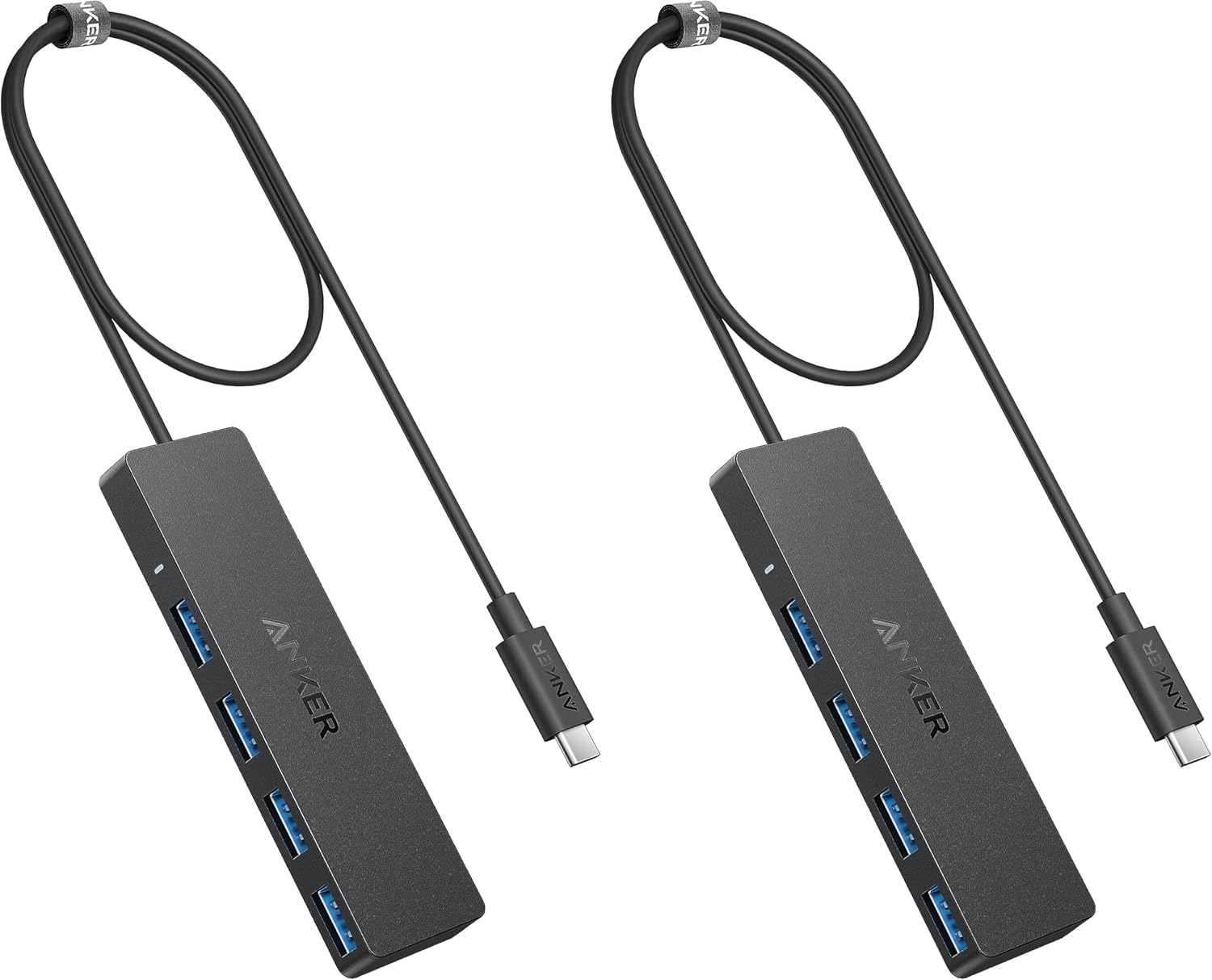 Anker USB Hub 4 Ports, Multiple USB 3.0 Hub, USB Splitter for Laptop, Extender for A Port Laptop, PC, Desktop and More [Charging Not Supported](2ft USB-A)