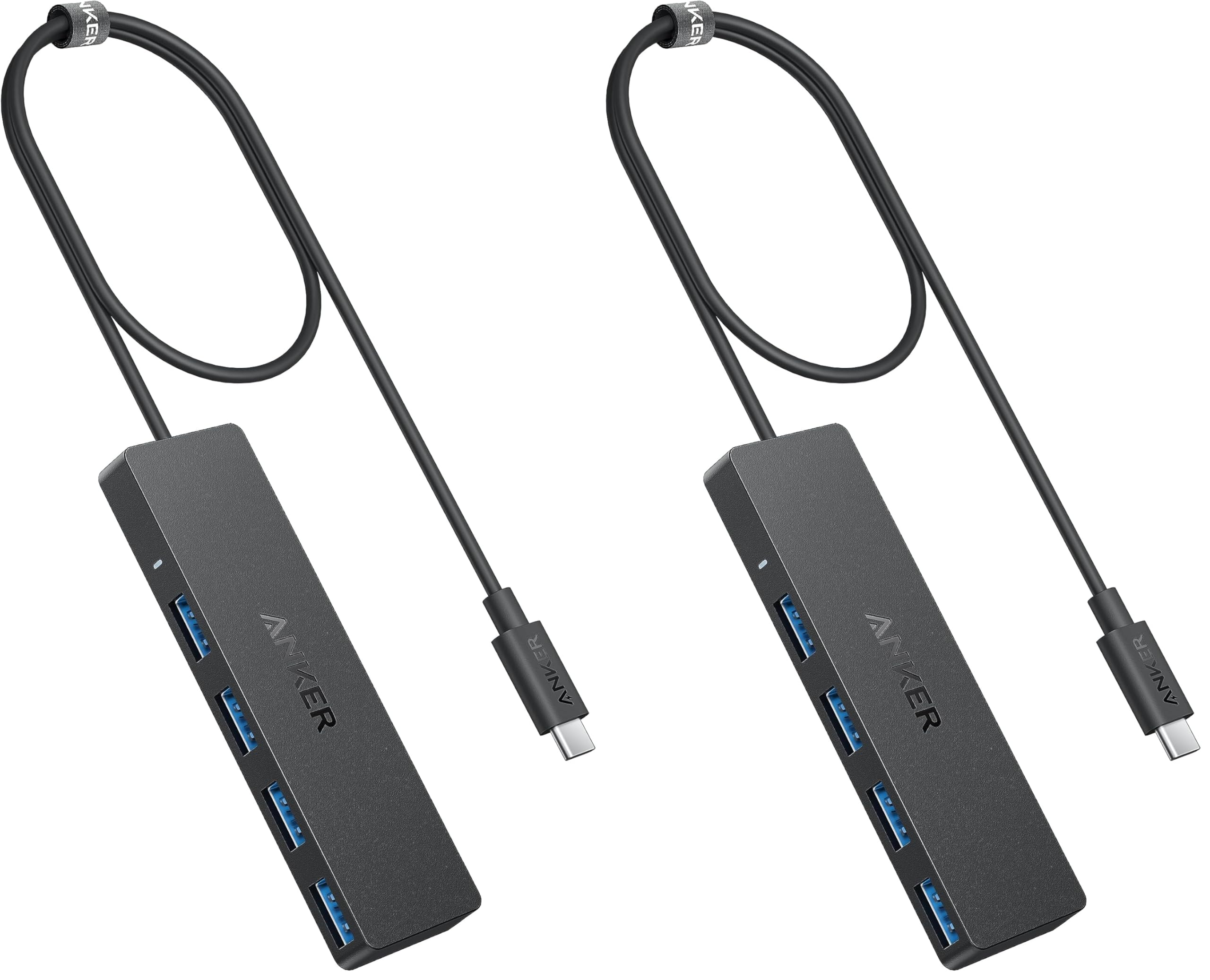 Anker USB Hub 4 Ports with 5Gbps Data Transfer, Multiple USB 3.0 Hub, USB Splitter for Laptop, Extender for A Port Laptop, PC, Desktop and More [Charging Not Supported](0.7 ft USB-A)