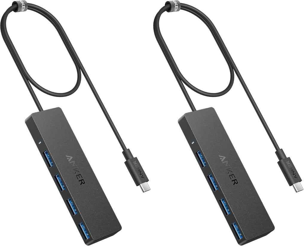 Anker USB Hub 4 Ports, Multiple USB 3.0 Hub, USB Splitter for Laptop, Extender for A Port Laptop, PC, Desktop and More [Charging Not Supported](2ft USB-A)