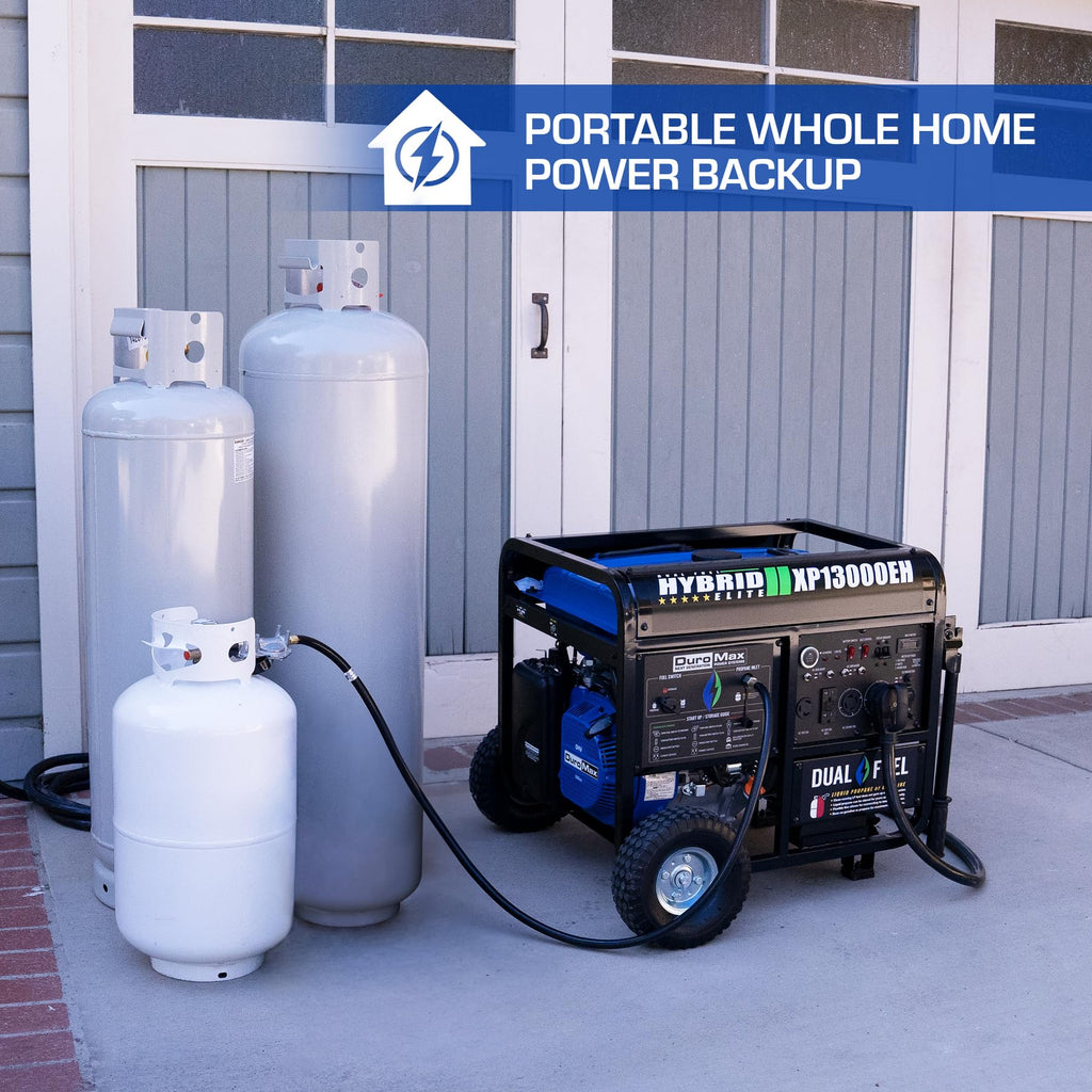 DuroMax XP5500EH 5,500-Watt Dual Fuel Portable Generator - Gas & Propane, Electric Start, RV & Emergency Ready