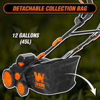 WEN 15-Inch 13-Amp 2-in-1 Electric Dethatcher and Scarifier with 12-Gallon Collection Bag (DT1315)