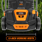 WEN DT1516 16-Inch 15-Amp 2-in-1 Electric Dethatcher and Scarifier with Collection Bag, Black