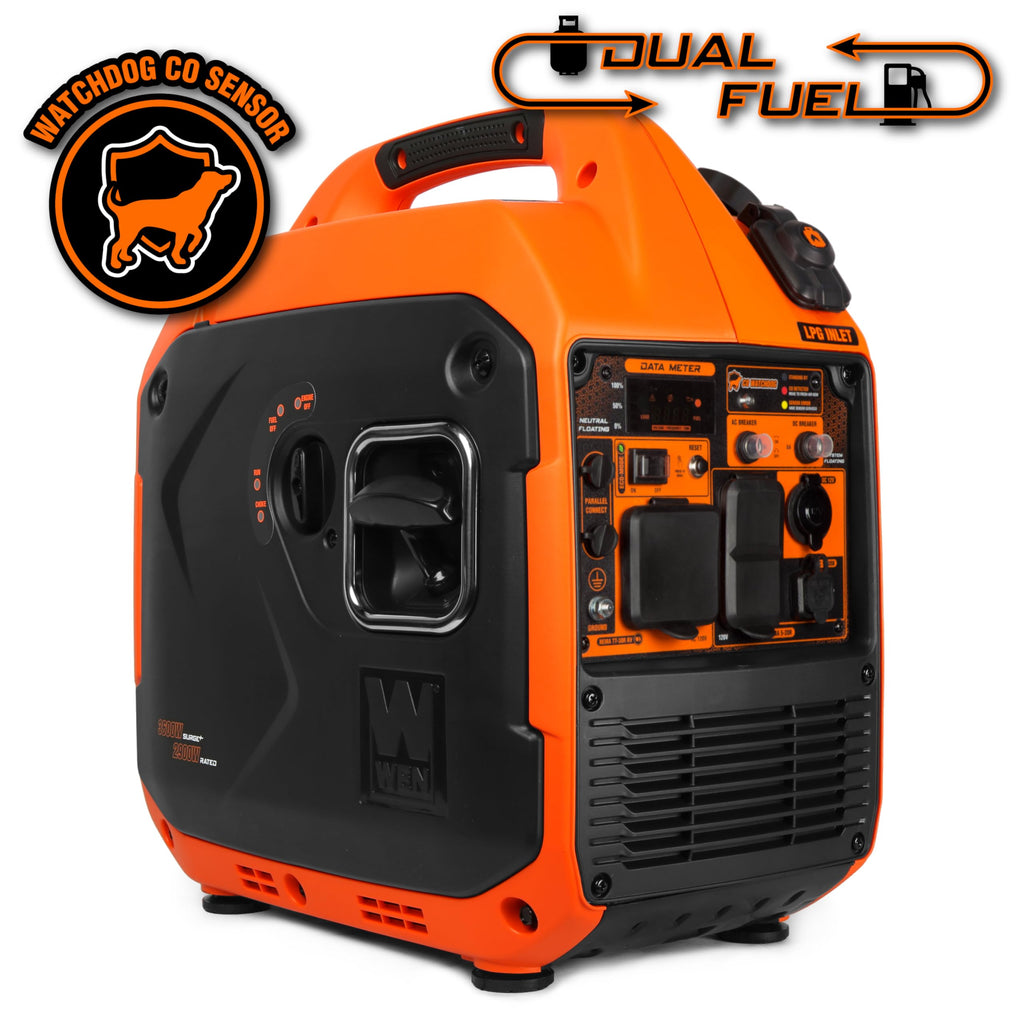 WEN 3600-Watt Portable Inverter Generator, RV-Ready, Quiet and Lightweight with Fuel Shut Off (56360i)