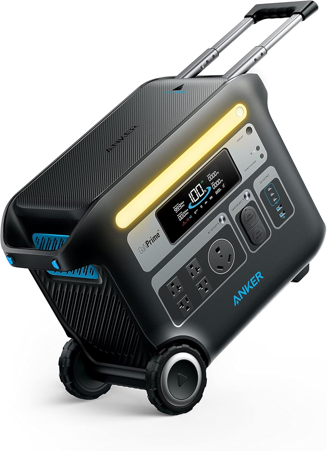 Anker SOLIX F2000 Portable Power Station, PowerHouse 767, 2048Wh GaNPrime Solar Generator with 200W Solar Panel, LiFePO4 Batteries, 4 AC Outlets Up to 2400W for Home, Power Outage, Outdoor Camping