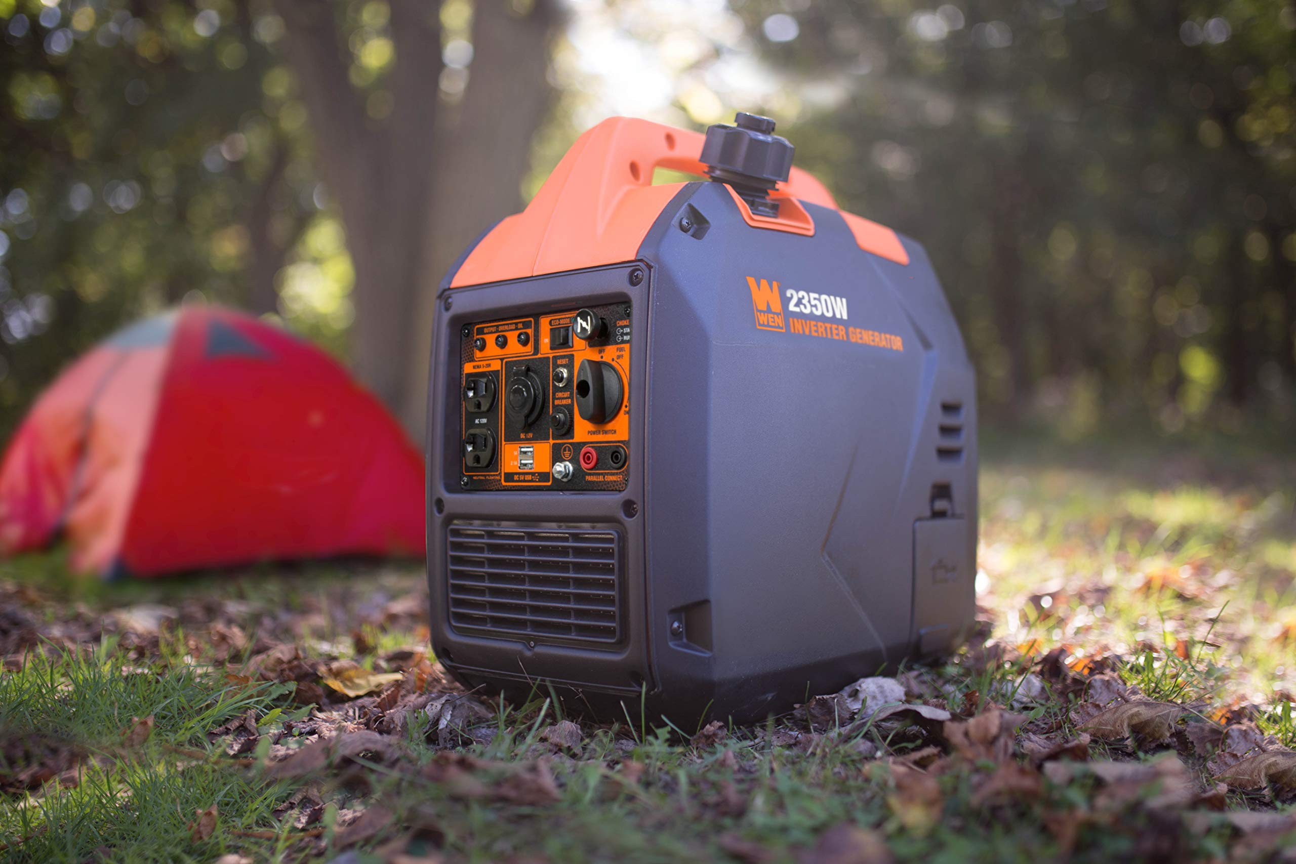 WEN 56235iX 2350-Watt Portable Inverter Generator with Fuel Shut Off and CO Sensor, Black