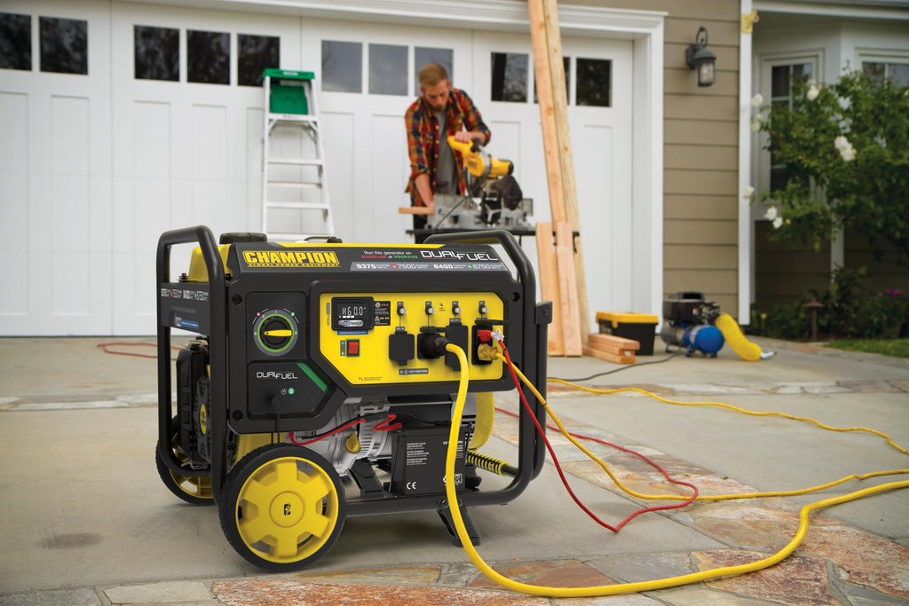 Champion Power Equipment 9375-Watt Dual Fuel Portable Generator with Electric Start and Free 3-Year Warranty