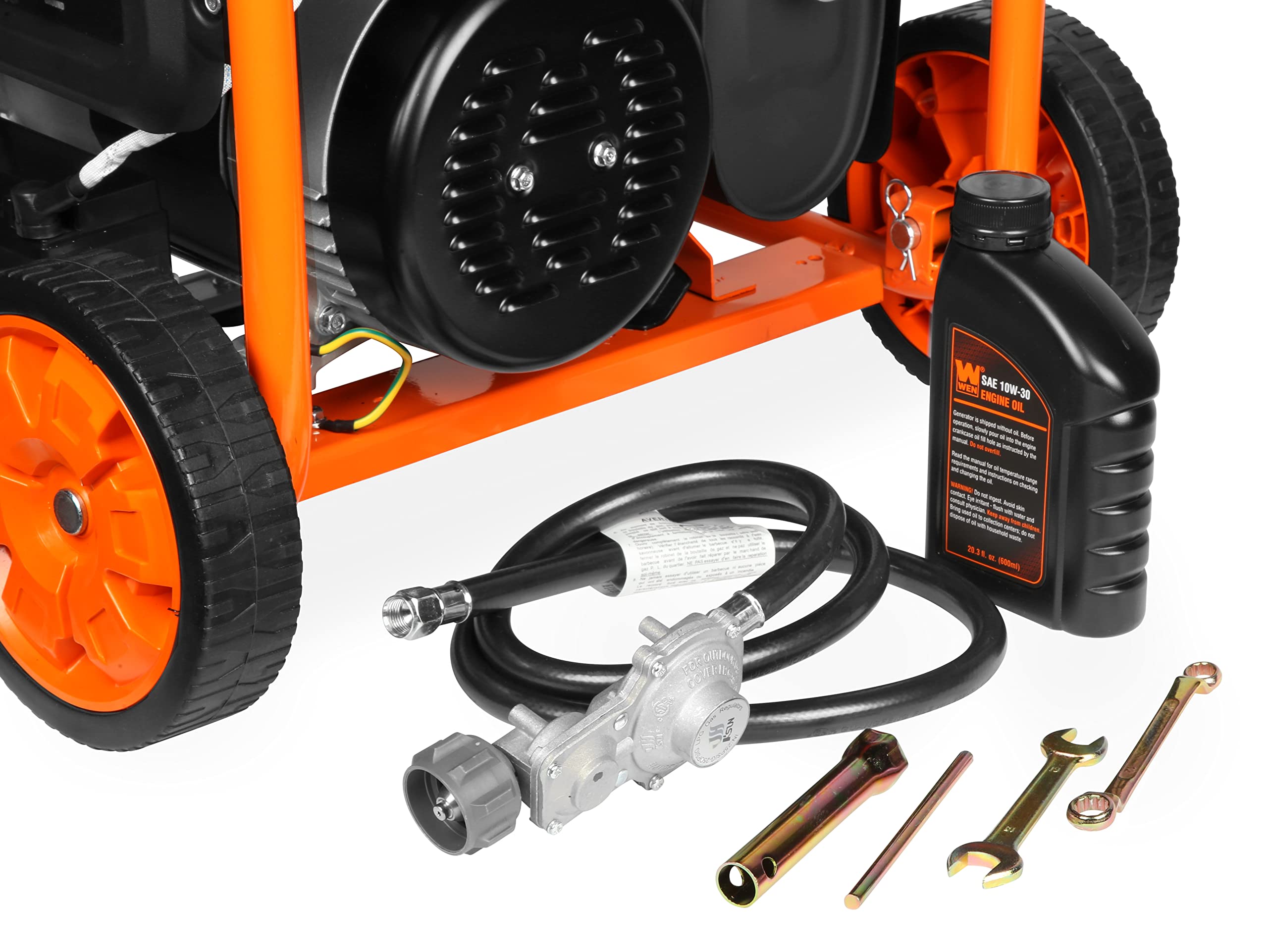 WEN DF472X 4750-Watt 120-Volt/240-Volt Dual Fuel Portable Generator with CO Shutdown Sensor