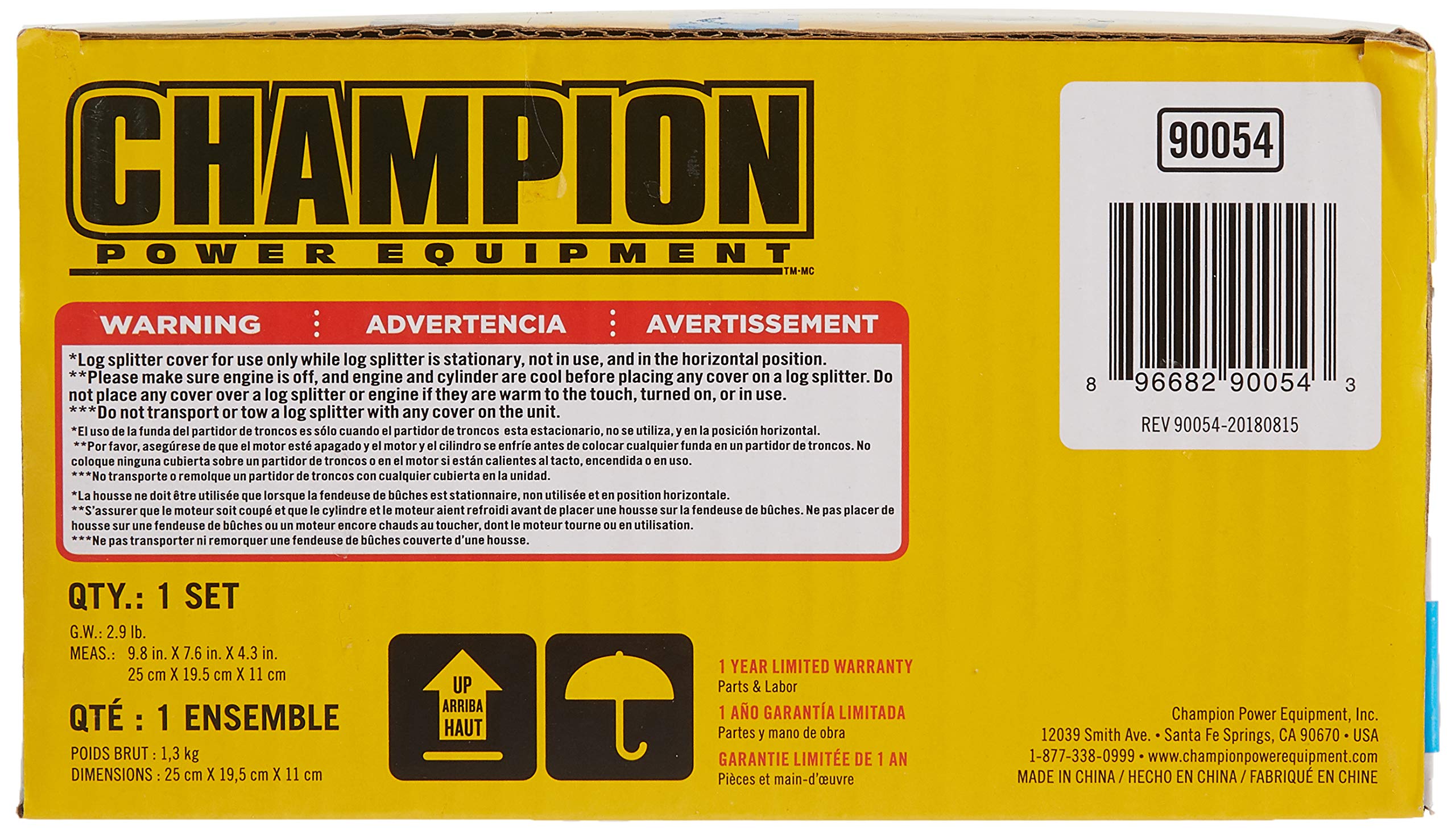 Champion Weather-Resistant Storage Cover for 15-27-Ton Log Splitters