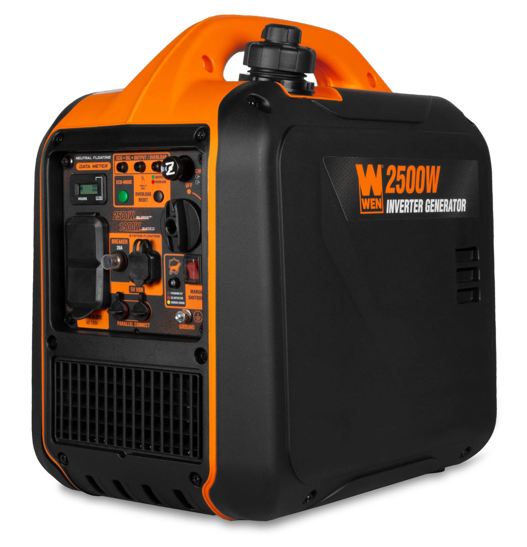 WEN 56235iX 2350-Watt Portable Inverter Generator with Fuel Shut Off and CO Sensor, Black
