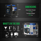 DuroMax XP4500iH 4,500-Watt Dual Fuel Portable Digital Inverter Generator - Gas & Propane, Remote Electric Start, RV & Emergency Ready