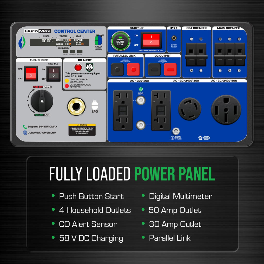 DuroMax XP4500iH 4,500-Watt Dual Fuel Portable Digital Inverter Generator - Gas & Propane, Remote Electric Start, RV & Emergency Ready