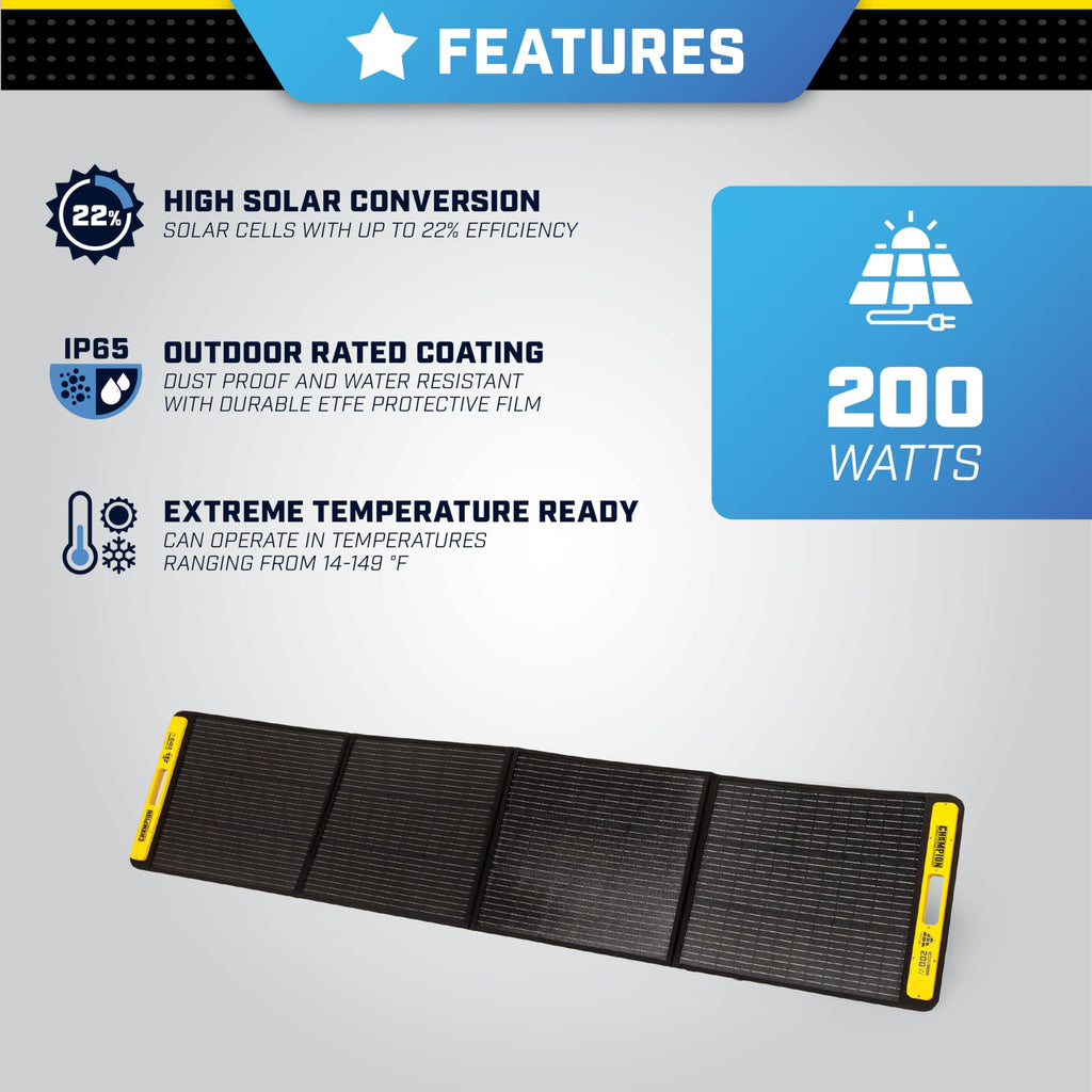 Champion Power Equipment 1638-Wh Lithium Ion Expansion Battery and 200-Watt Solar Panel