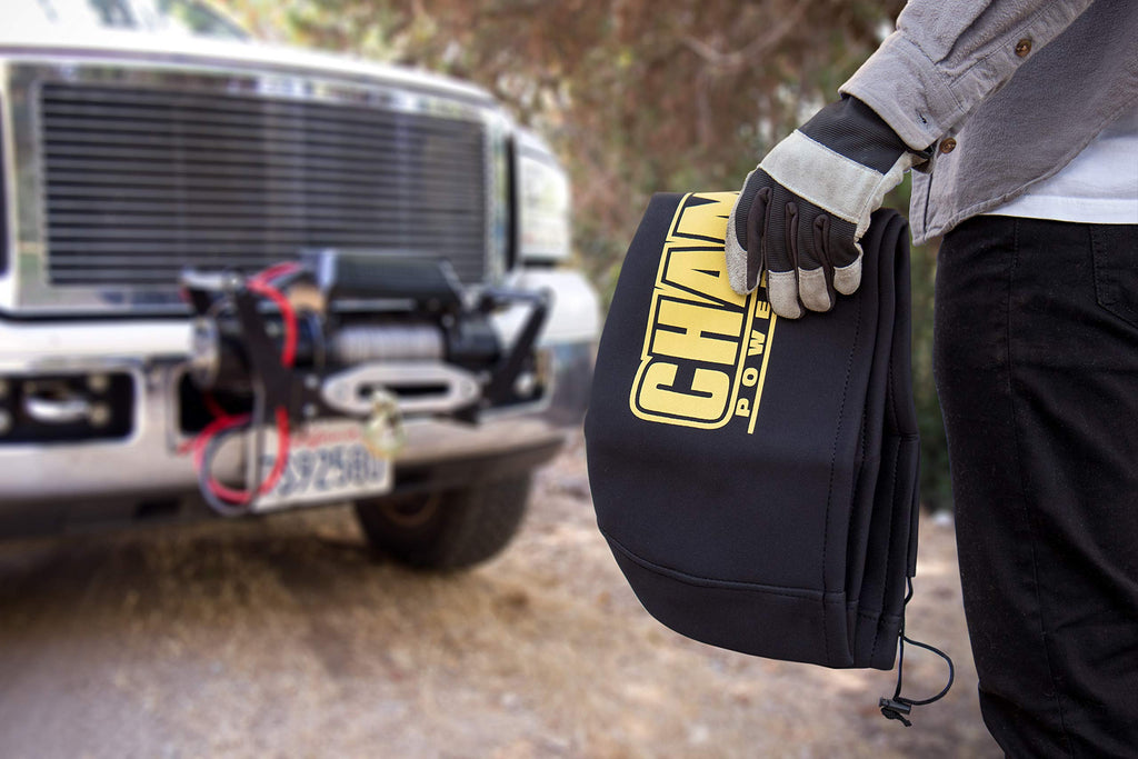 Champion Power Equipment 18035 Weather-Resistant Neoprene Storage Cover for Winches 8000-12,000 lb.