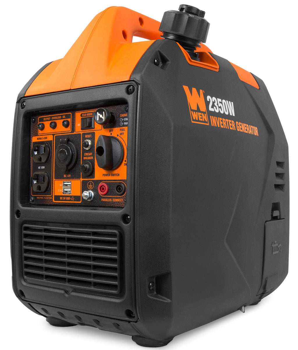 WEN 56235iX 2350-Watt Portable Inverter Generator with Fuel Shut Off and CO Sensor, Black